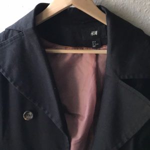 h&m double breasted body length trenchcoat